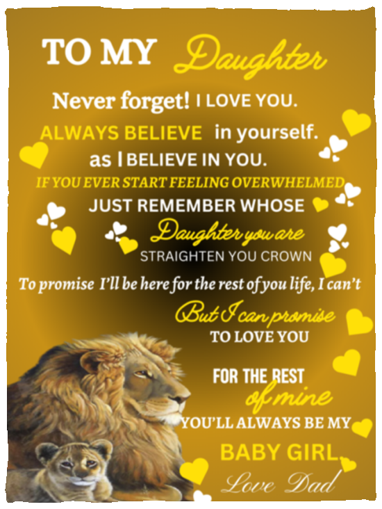 To My Daughter - Cozy Plush Fleece Blanket 30x40