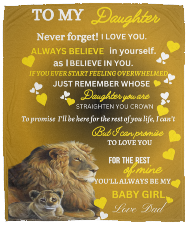To My Daughter - Cozy Plush Fleece Blanket 30x40
