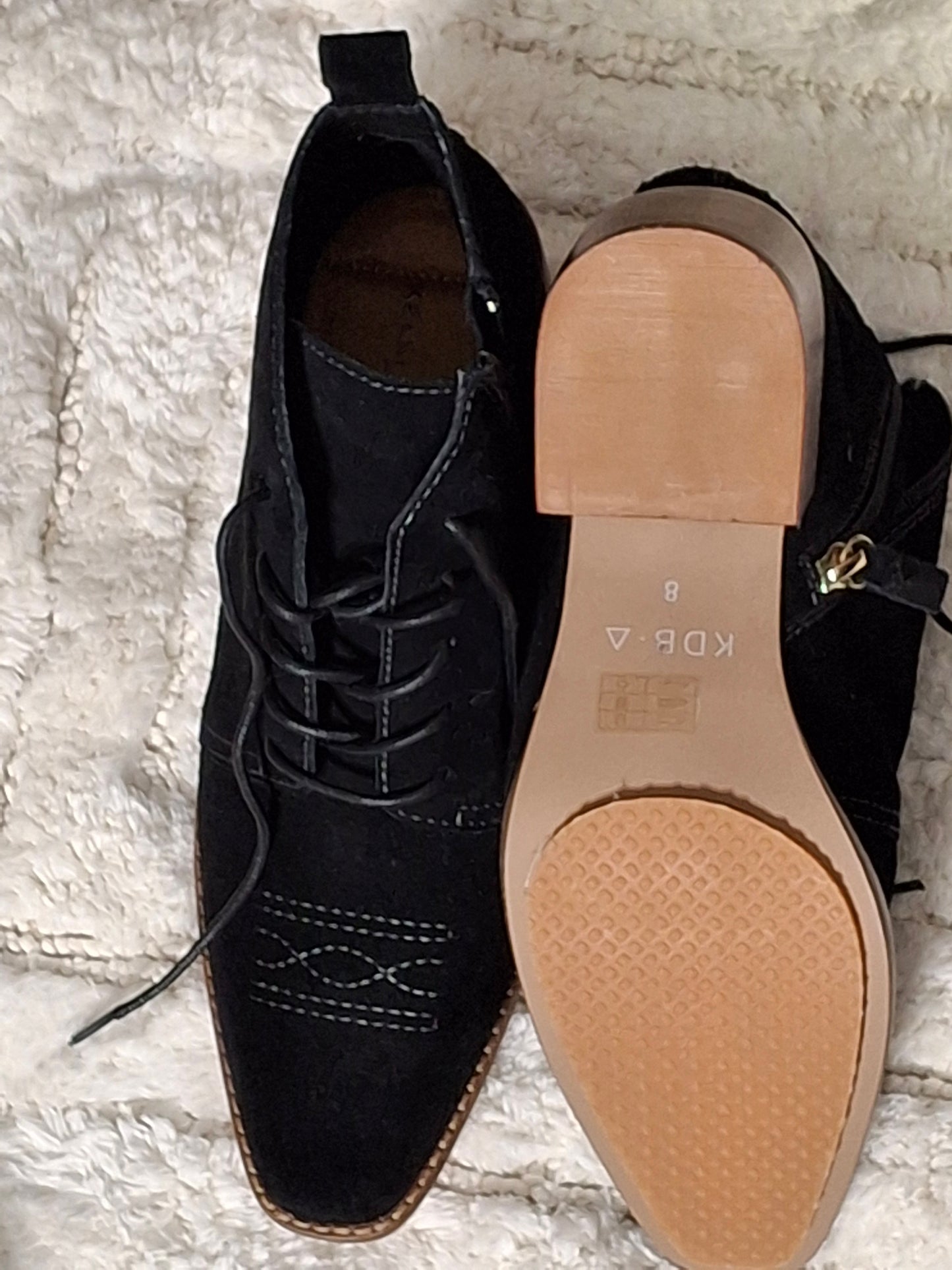 Black suede ankle boots / BRAND NEW / BY KELSI DAGGER