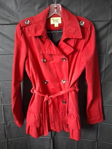 RED RUFFLE SPRING JACKET