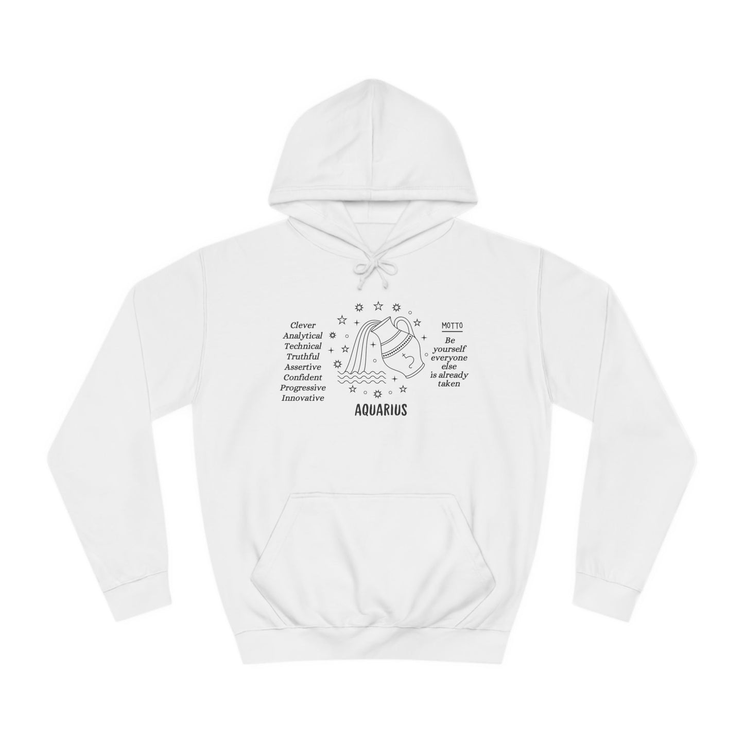 Unisex College Hoodie - Aquarius