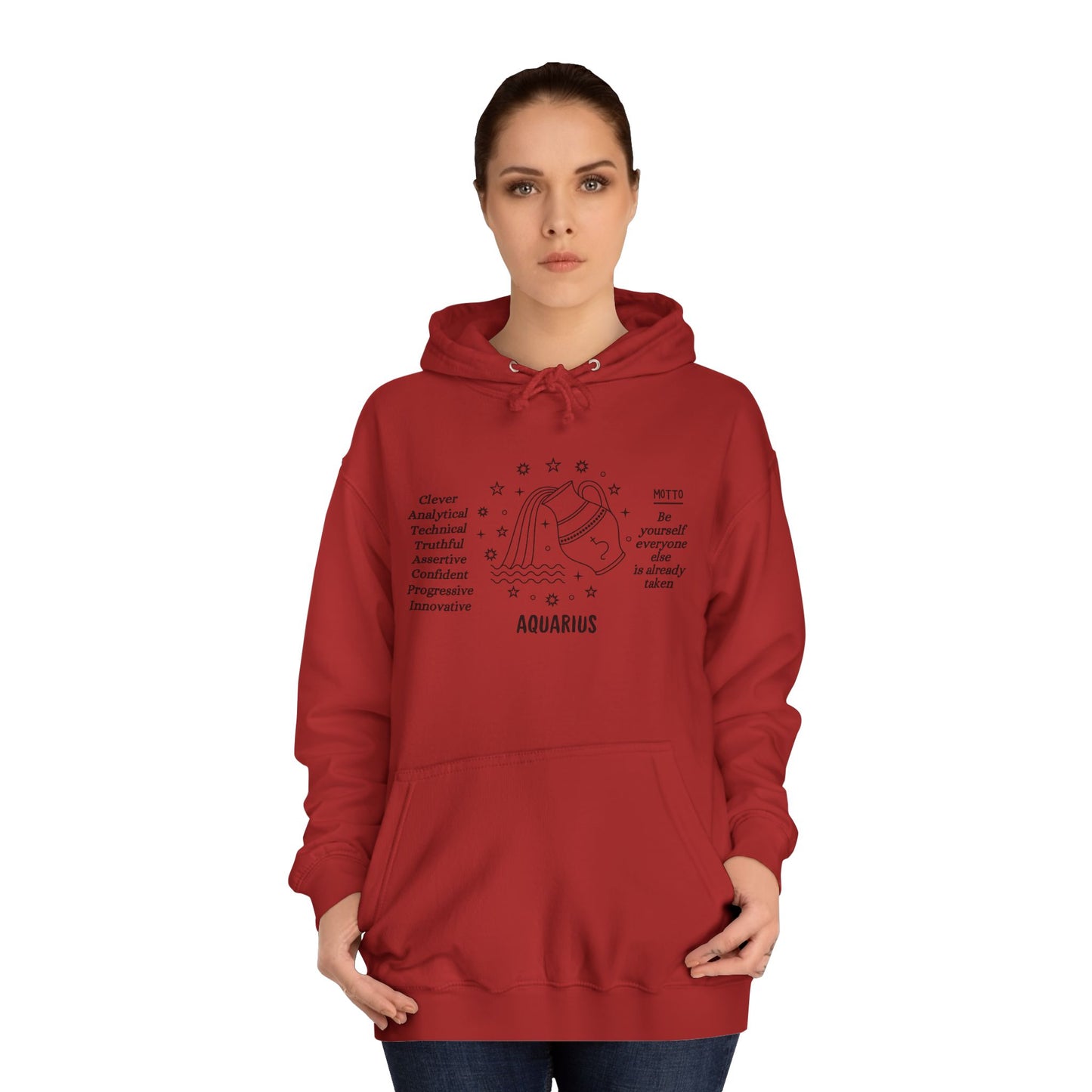 Unisex College Hoodie - Aquarius