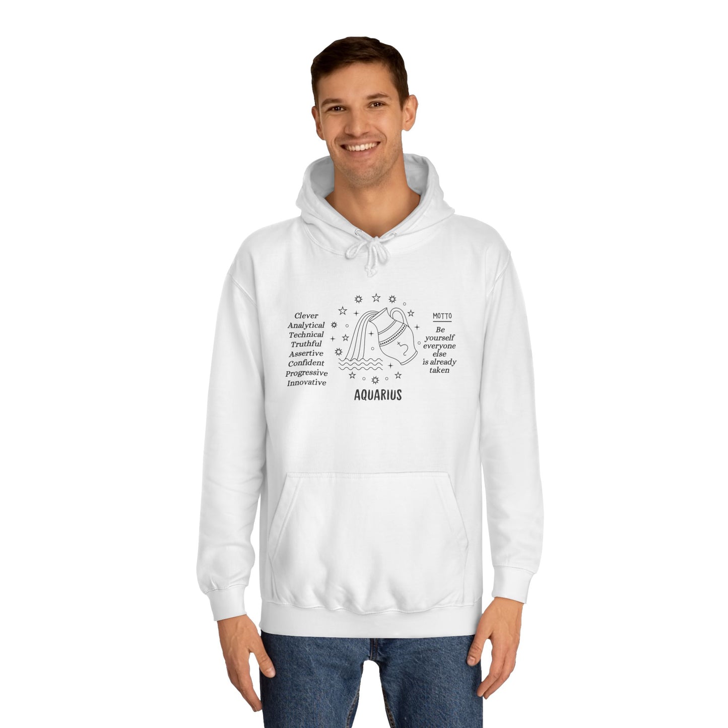 Unisex College Hoodie - Aquarius