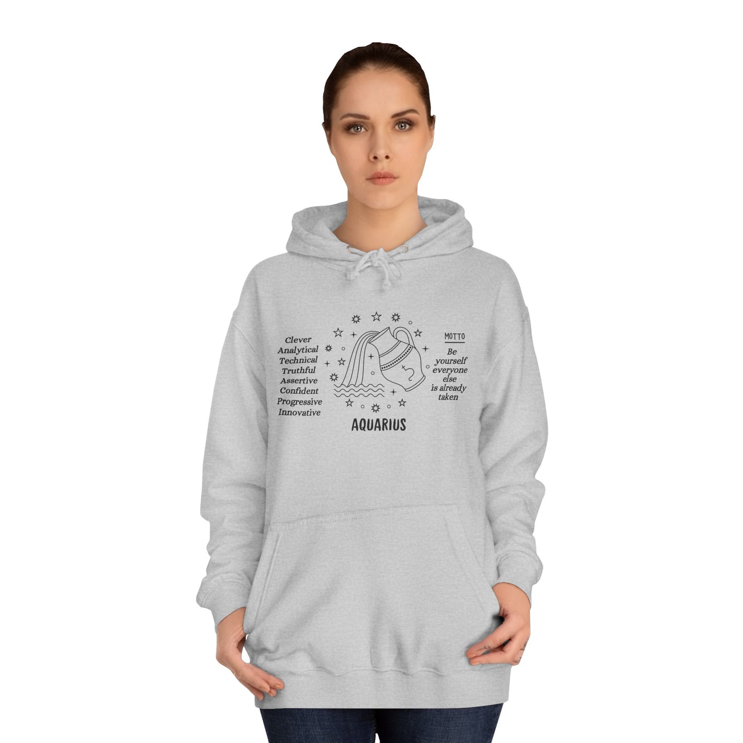 Unisex College Hoodie - Aquarius