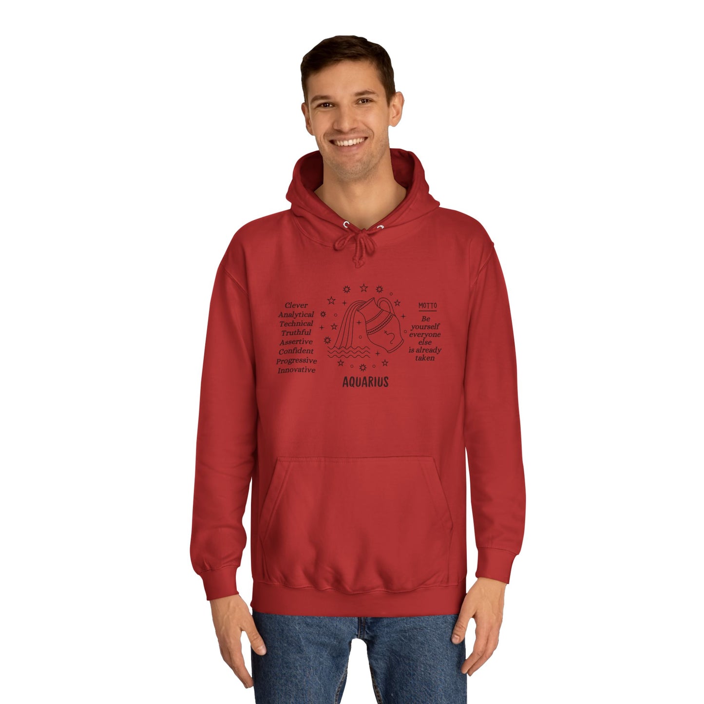 Unisex College Hoodie - Aquarius