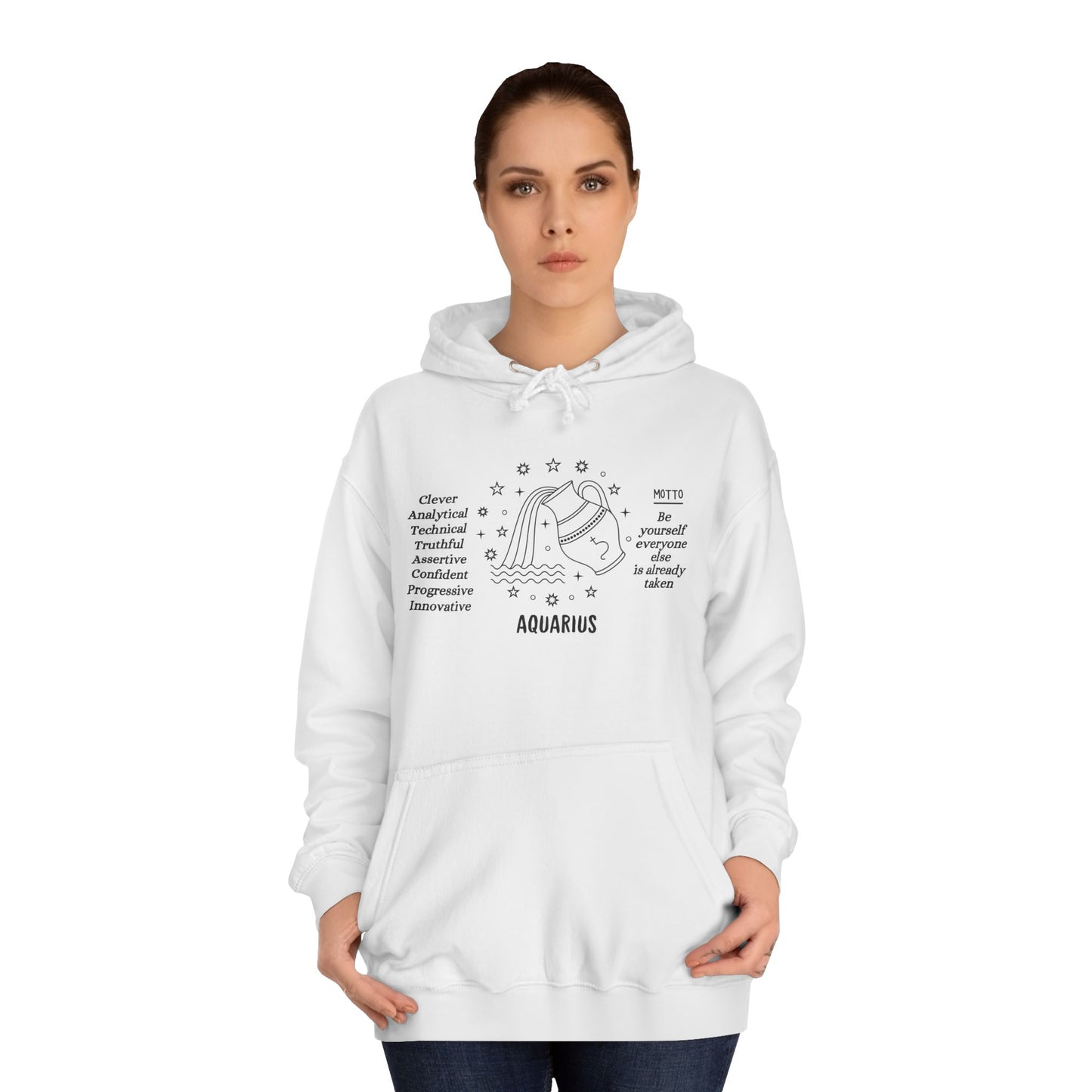 Unisex College Hoodie - Aquarius