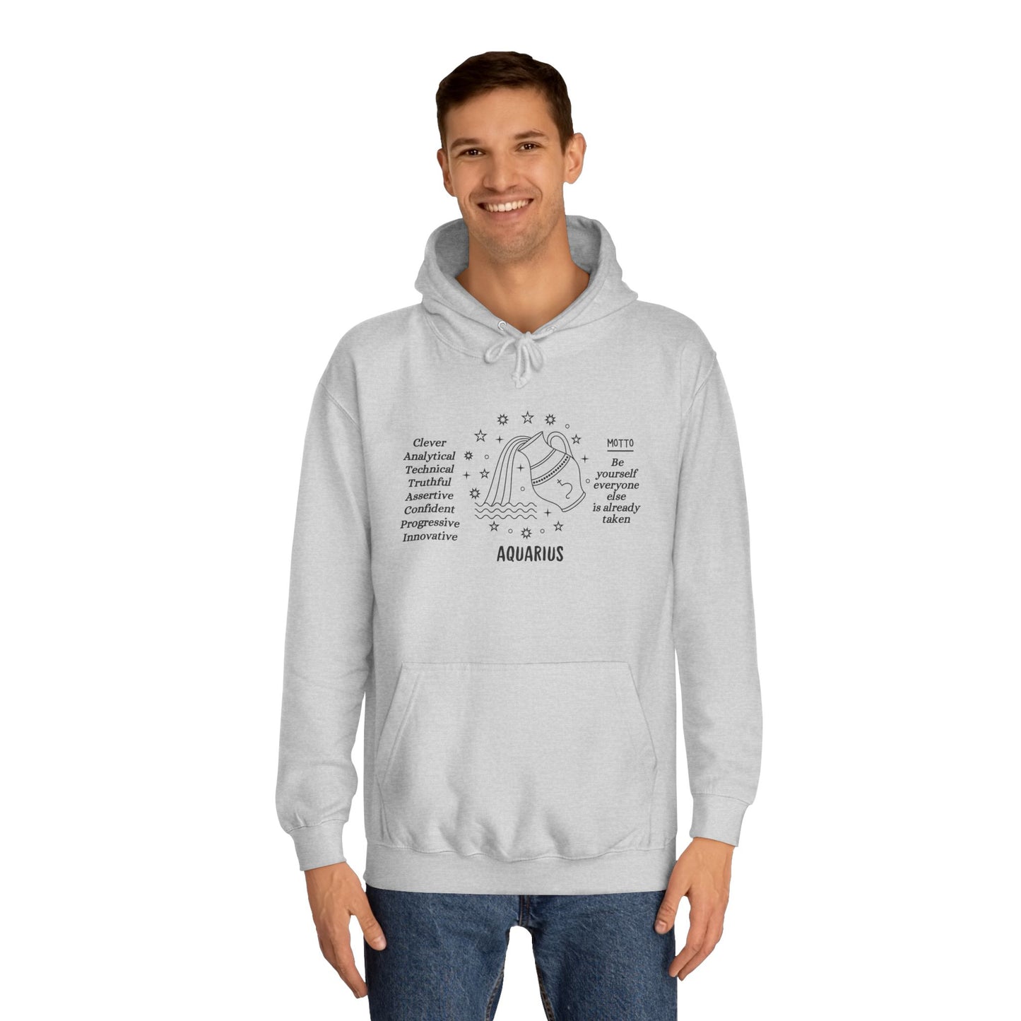 Unisex College Hoodie - Aquarius