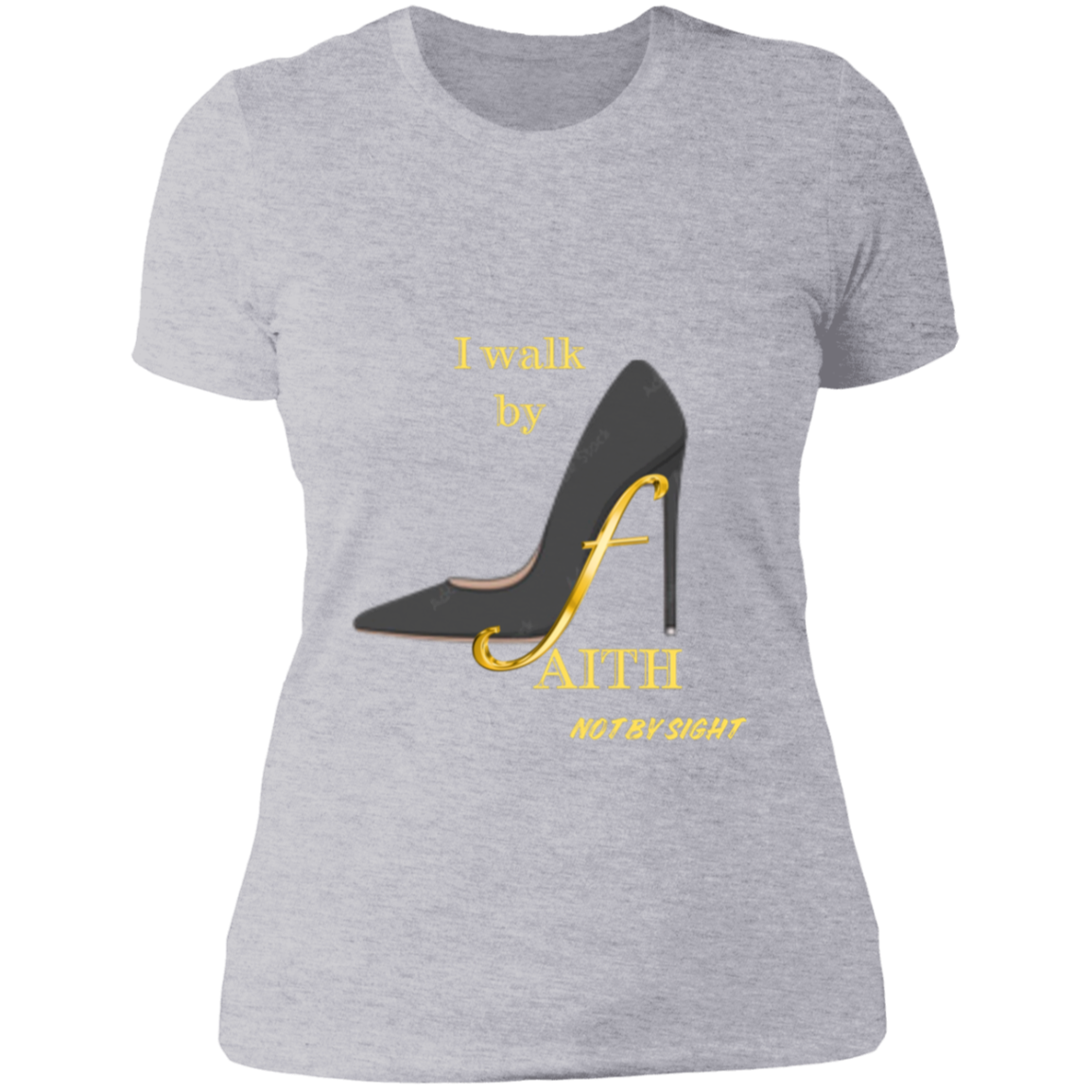 I walk by faith - Ladies' Boyfriend T-Shirt