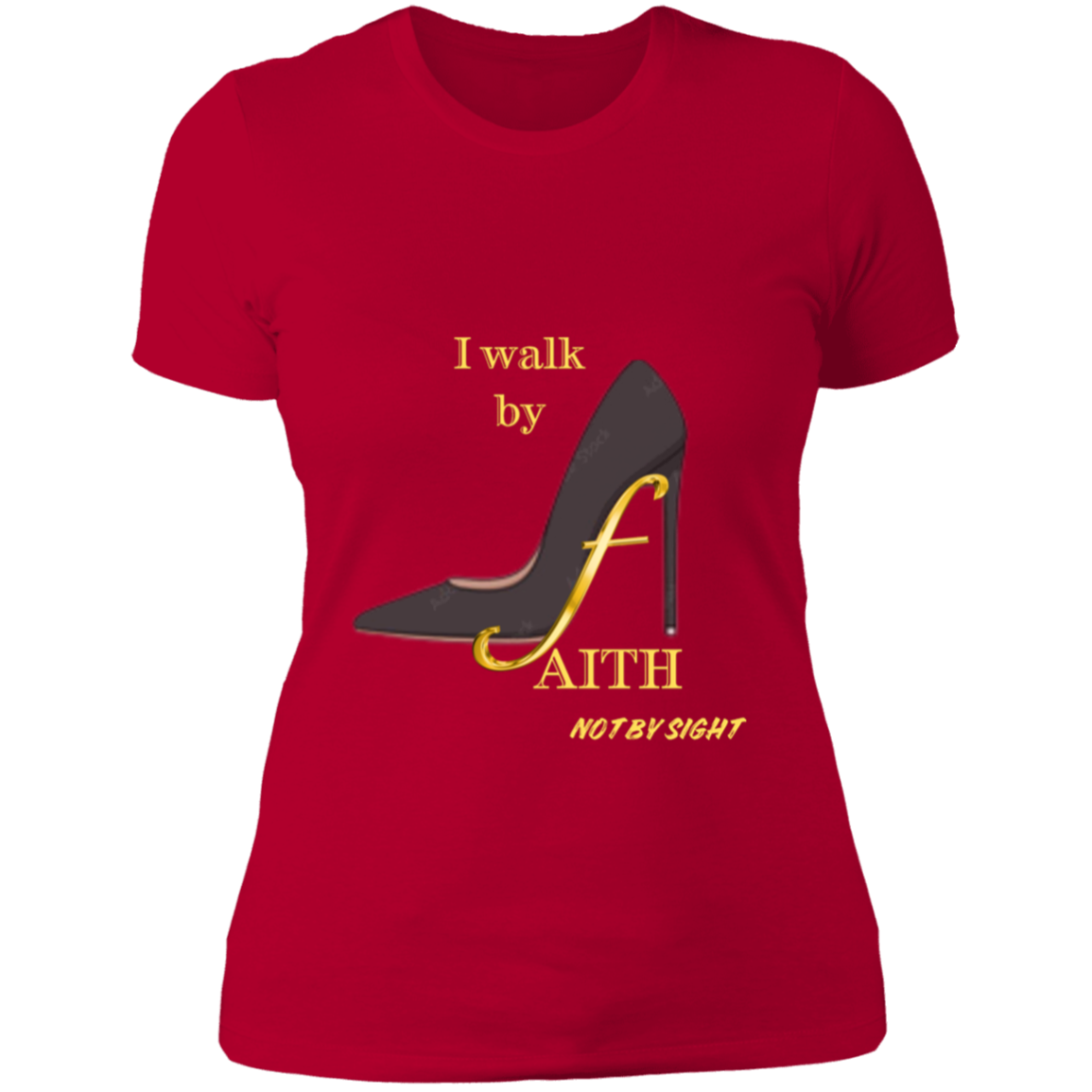 I walk by faith - Ladies' Boyfriend T-Shirt