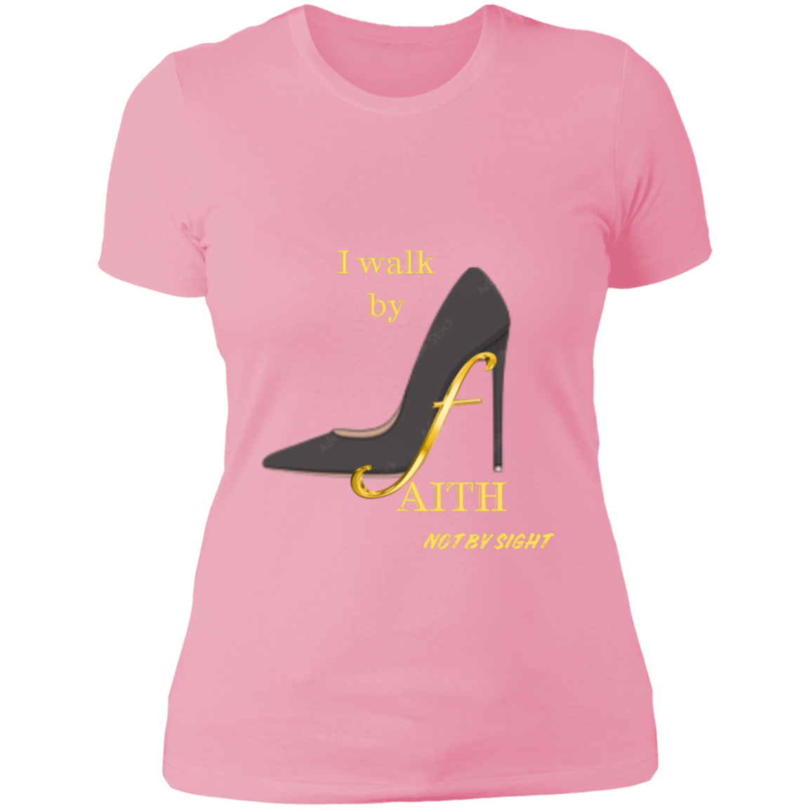 I walk by faith - Ladies' Boyfriend T-Shirt