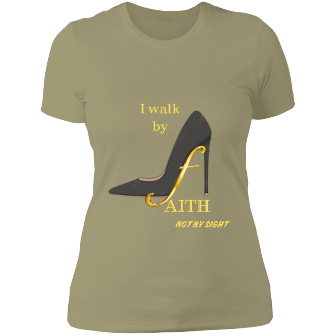 I walk by faith - Ladies' Boyfriend T-Shirt