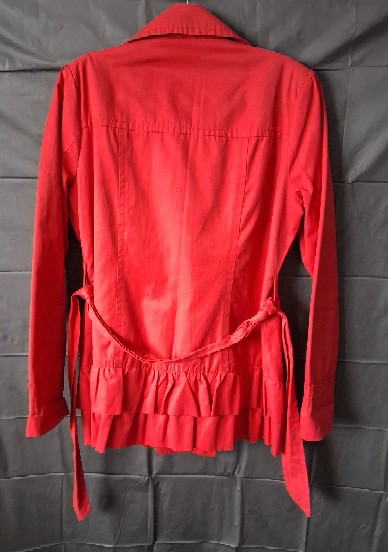 RED RUFFLE SPRING JACKET