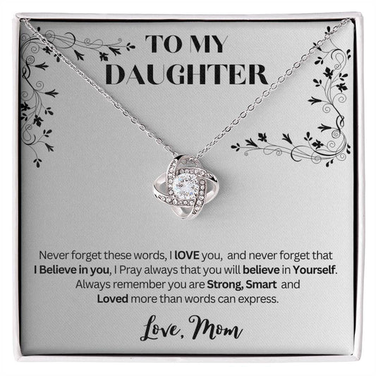 LOVE KNOT NECKLACE | TO MY DAUGHTER | LOVE MOM