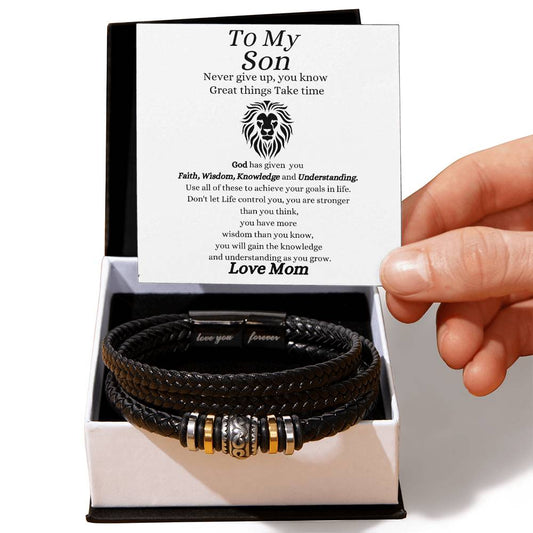 MEN'S"LOVE YOU FOREVER" BRACELET |  TO MY SON