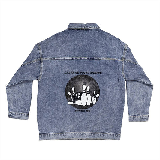 WOMEN'S DTG DENIM JACKET |  LEAVE NO PINS STANDING | SPARE ME